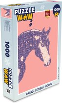 Puzzel Paard - Letters - Hoofd - Meisjes - Kinderen - Meiden - Legpuzzel - Puzzel 1000 stukjes volwassenen