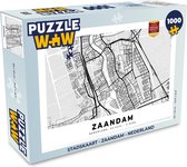 Puzzle Plan de la ville - Zaandam - Pays- Nederland - Puzzle - Puzzle 1000 pièces adultes - Carte