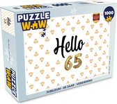 Puzzel Jubileum - 65 jaar - Versiering - Legpuzzel - Puzzel 1000 stukjes volwassenen