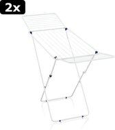 2x Leifheit 81539 Classic 200 Easy Droogrek Wit/Blauw