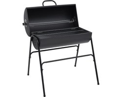 vidaXL Barbecuevat met 2 kookroosters 80x95x90 cm staal zwart