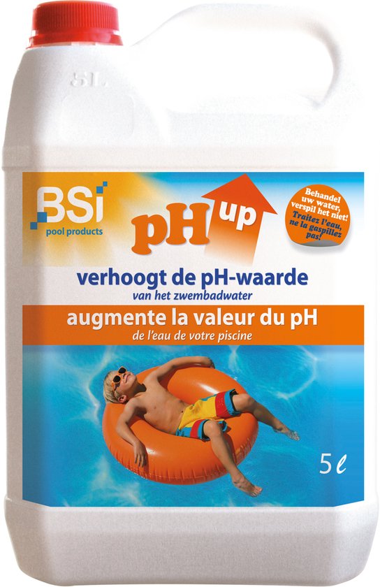 BSI - pH Up Liquid - Zwembad - Spa - Verhoogt de pH-waarde in uw zwembad of spa - 5 l - BSI