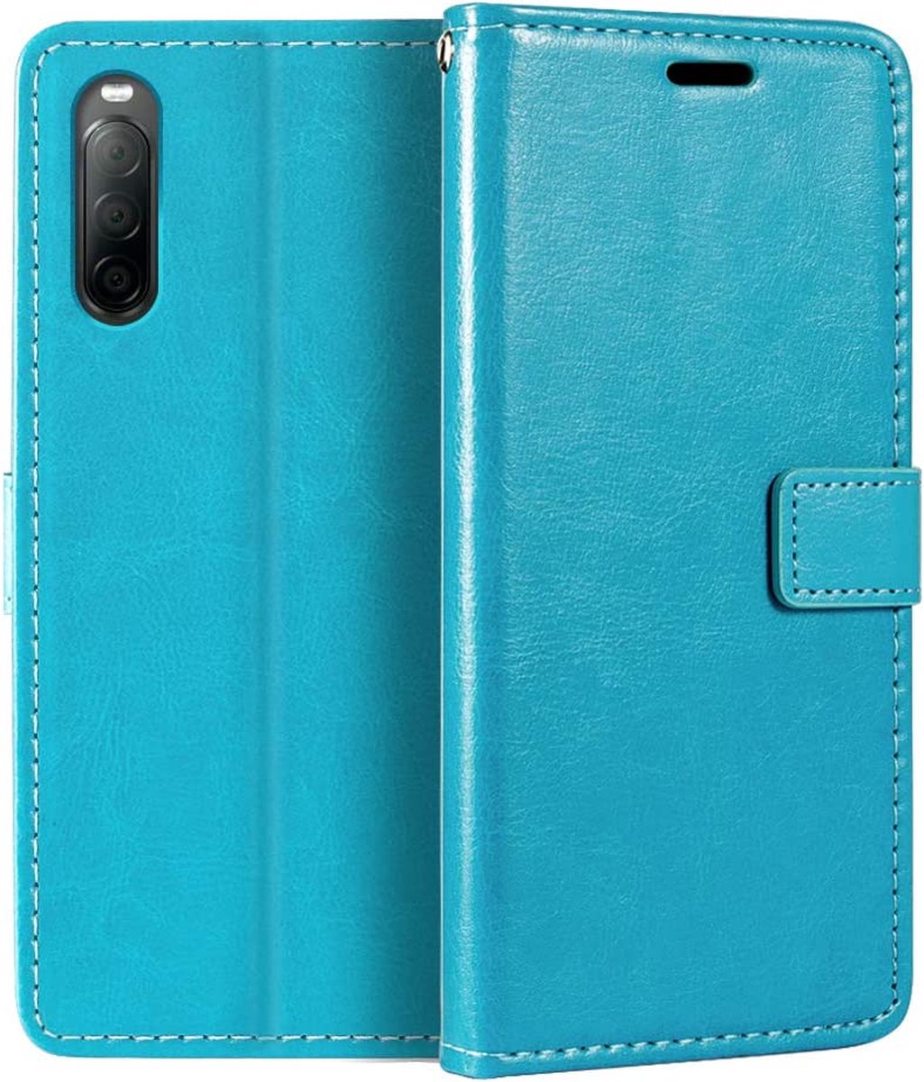 Bookcase Geschikt voor: Sony Xperia 10 II Turquoise - portemonee hoesje - ZT Accessoires