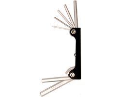 KRAFTMANN Inklapbare Pocket Inbussleutel (Zeskant) – 7-Delig - 2,5 / 3 / 4 / 5 / 6 / 8 / 10 mm - BGS 787