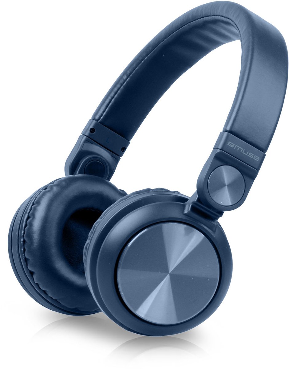 Muse M-276BTB - Draadloze bluetooth hoofdtelefoon, blauw
