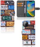 Wallet Book Case iPhone 14 Plus GSM Hoesje Kentekenplaten