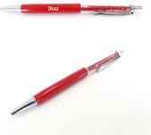 Pen Met Diamantjes En Naam Gravering - Diaz