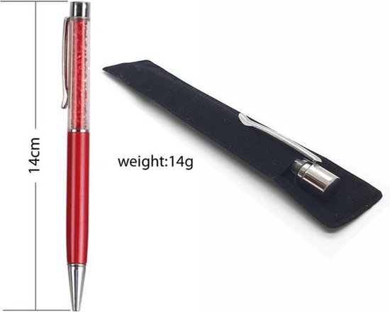 Pen Met Diamantjes En Naam Gravering - Stephanie