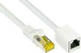 S/FTP CAT7 10 Gigabit netwerk verlengkabel / wit - LSZH - 0,50 meter