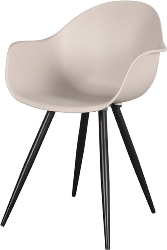 LABEL51 Chaise de salle à manger Luca - Crème - Plastique