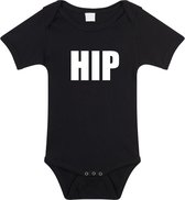 Hip tekst baby rompertje zwart jongens en meisjes - Kraamcadeau - Babykleding 68