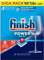 Finish Power All in One Regular Vaatwastabletten - 160 Stuks