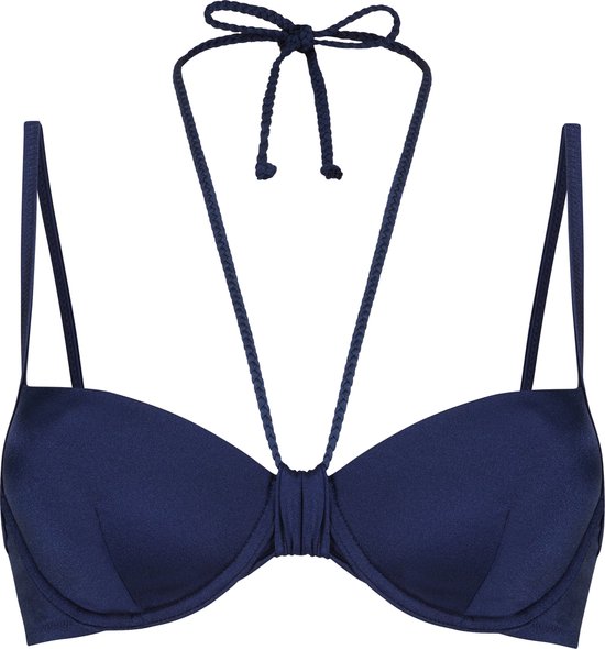 Hunkemöller Dames Badmode Voorgevormde beugel bikinitop Luxe - Blauw - maat F75