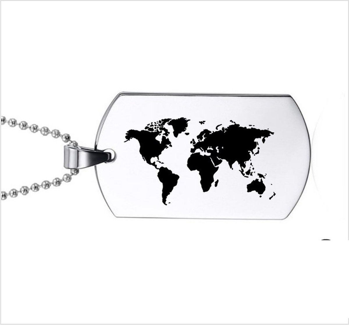 Ketting RVS - Wereldmap