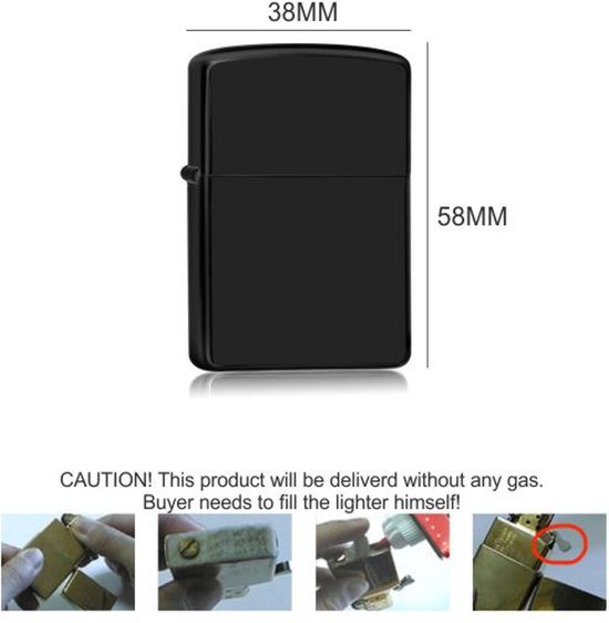 Briquet Zwart Avec Nom - Myrte