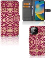 Telefoonhoesje met foto iPhone 14 Pro Max Bookcase Cadeautips Barok Pink