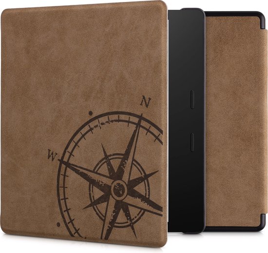 thumbnail image 2 of Kwmobile Fabric Case For Kindle Oasis 10th Gen - Green Cover With Magnetic Closure & Strap 2 of 12