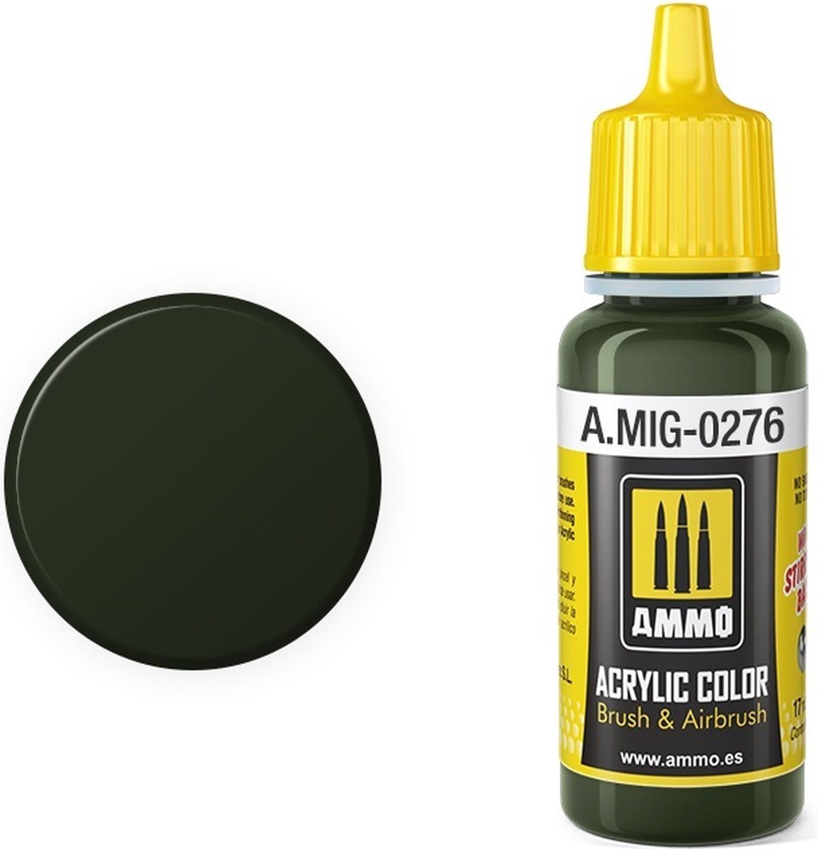 AMMO by Mig Jimenez Hobbyverf Acrylverf - MIG 0276 Verde Oliva Scuro 2 - Acryl - 17ml Verf flesje - 17 ml