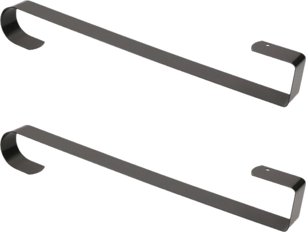 Kerstkrans deurhaak - Set van 2x stuks - 38 cm - metaal - haak - Deurkrans hanger - kerstkrans ophangen - ophanghaak