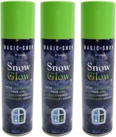 15x stuks glow in the dark sneeuw spray 150 ml - Spuitsneeuw - Frostspray - Sneeuwspray - Kerstdecoratie