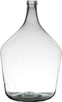 Hakbijl flesvaas van glas - transparant -B34 x H50 cm - Bloemen/takken vaas