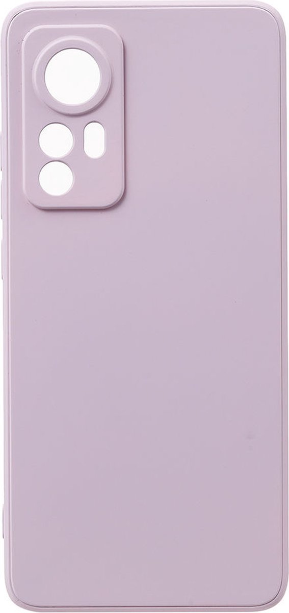 Shop4 - Xiaomi 12 Pro Hoesje - Zachte Back Case TPU Siliconen Mat Lavendel