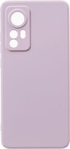 Shop4 - Xiaomi 12 Pro Hoesje - Zachte Back Case TPU Siliconen Mat Lavendel