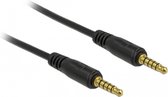 3,5mm Jack 5-polig stereo audio kabel / zwart - 0,50 meter