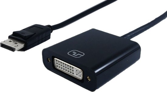 Nedis DisplayPort-Adapter - DisplayPort Male - DVI-D 24+1-Pins Female - 1080p - Vernikkeld - Recht - 0.20 m - Rond - PVC - ABS - Zwart - Polybag - Nedis