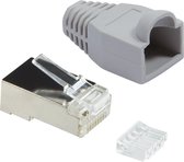 CAT6 Connector met tule RJ45 - STP 100 stuks voor soepele kabel - Kabelverbinder - Kabel Connector