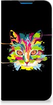 Smartphone Hoesje iPhone 14 Pro Max Wallet Case Leuke Verjaardagscadeaus Cat Color