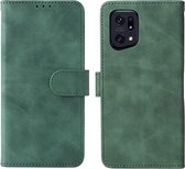 Etui LuxeBass adapté pour Oppo Find X5 Pro - Etui livre - Vert - Etui portefeuille - Etui pour téléphone - Etui pour téléphone portable - Etuis pour téléphone