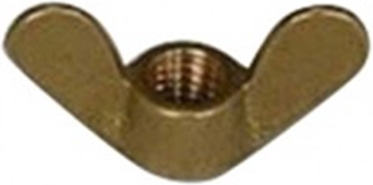 Vleugelmoer Din315 M8 Messing - 100 Stuks