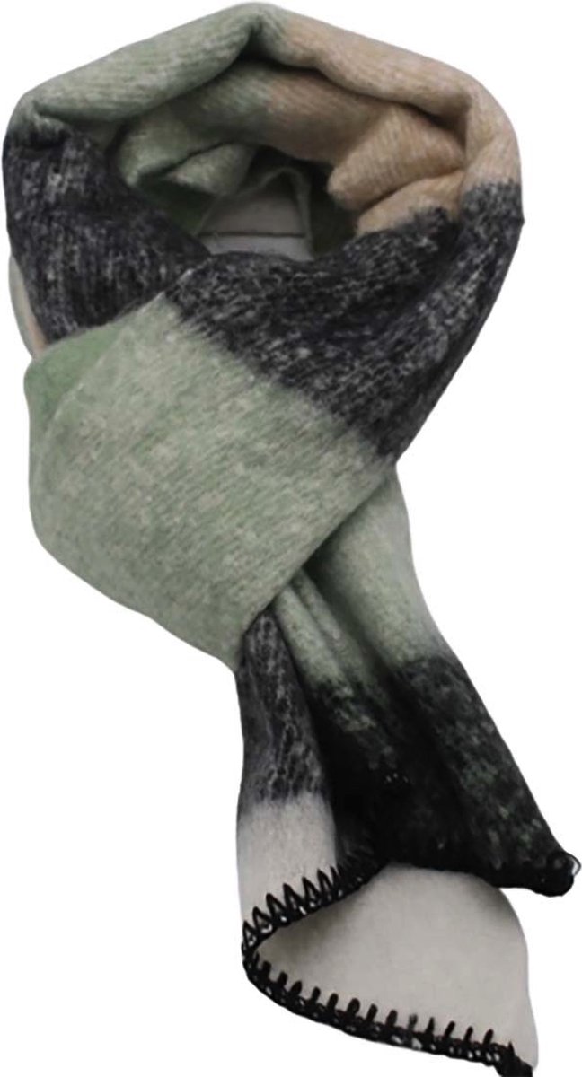 Winter Sjaal Dames Sjaal Zwart-Groen
