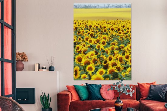 Tableau sur toile Tournesol - Fleurs - Nature - 120x160 cm - Décoration murale XXL