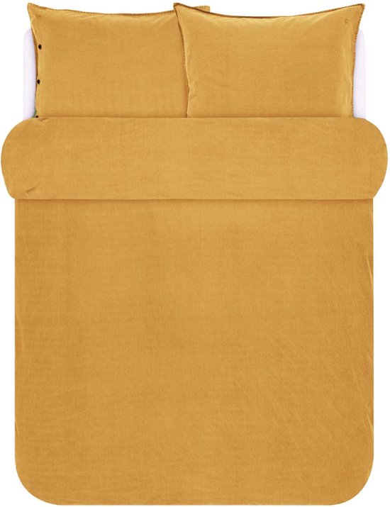 MARC O'POLO Senja Dekbedovertrek Golden yellow - Lits-Jumeaux XL – 260x200/220 cm