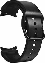 Bracelet Samsung Galaxy Watch 5 Pro - By Qubix - Samsung Galaxy Watch 5 Pro - 45mm - Bracelet silicone / cuir 2 en 1 - Zwart - Bracelet de montre - bracelet smartwatch - sangles