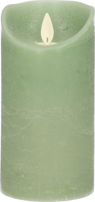 Anna s Collection Led Kaars stompkaars Jade Groen H15 X D7 5 Cm 