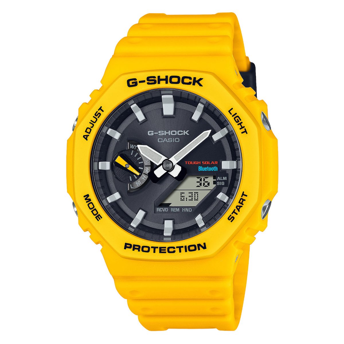 Casio G-Shock GA-B2100C-9AER Horloge - Kunststof - Geel - Ø 46 mm