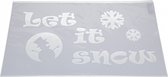 Modèles de fenêtre de Noël Let it snow texte 54 cm - Décoration de fenêtre Noël - Modèle de jet de neige