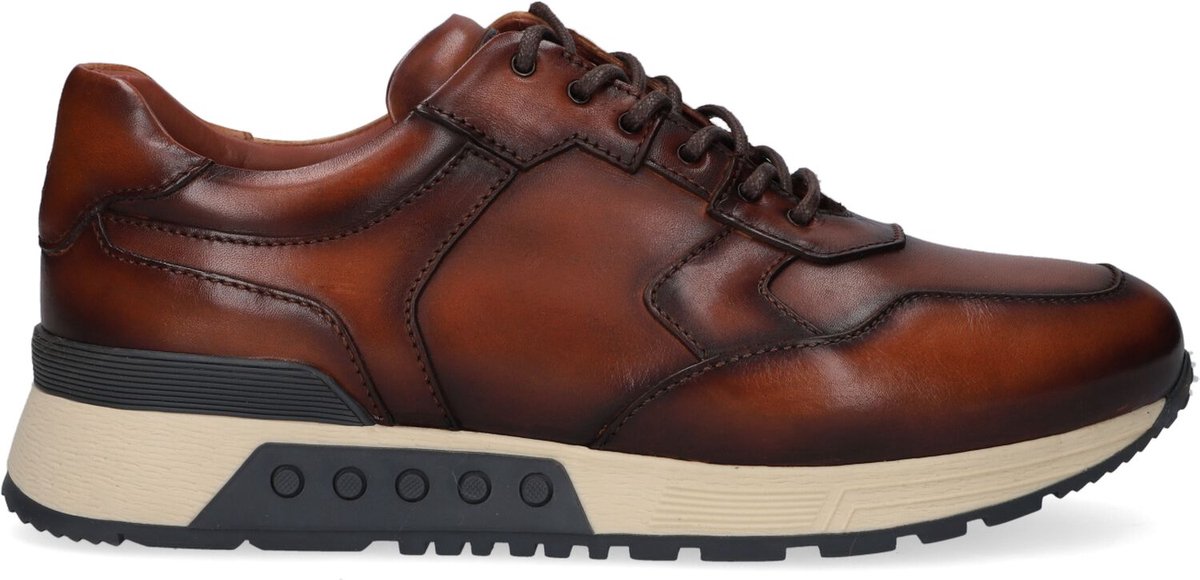 Greve Haarlem K Lage sneakers - Leren Sneaker - Heren - Bruin - Maat 40+