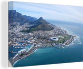 Vue aérienne de la toile sud-africaine du Cap 60x40 cm - Tirage photo sur toile (Décoration murale salon / chambre)
