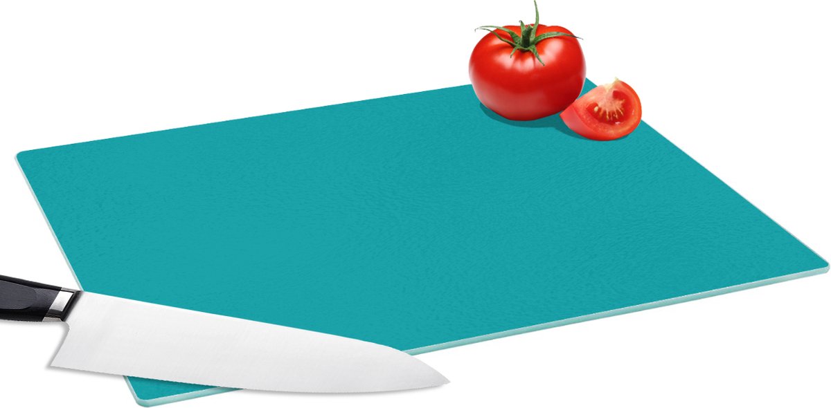 Glazen Snijplank - 39x28 - Blauw - Effen kleur - Snijplanken Glas