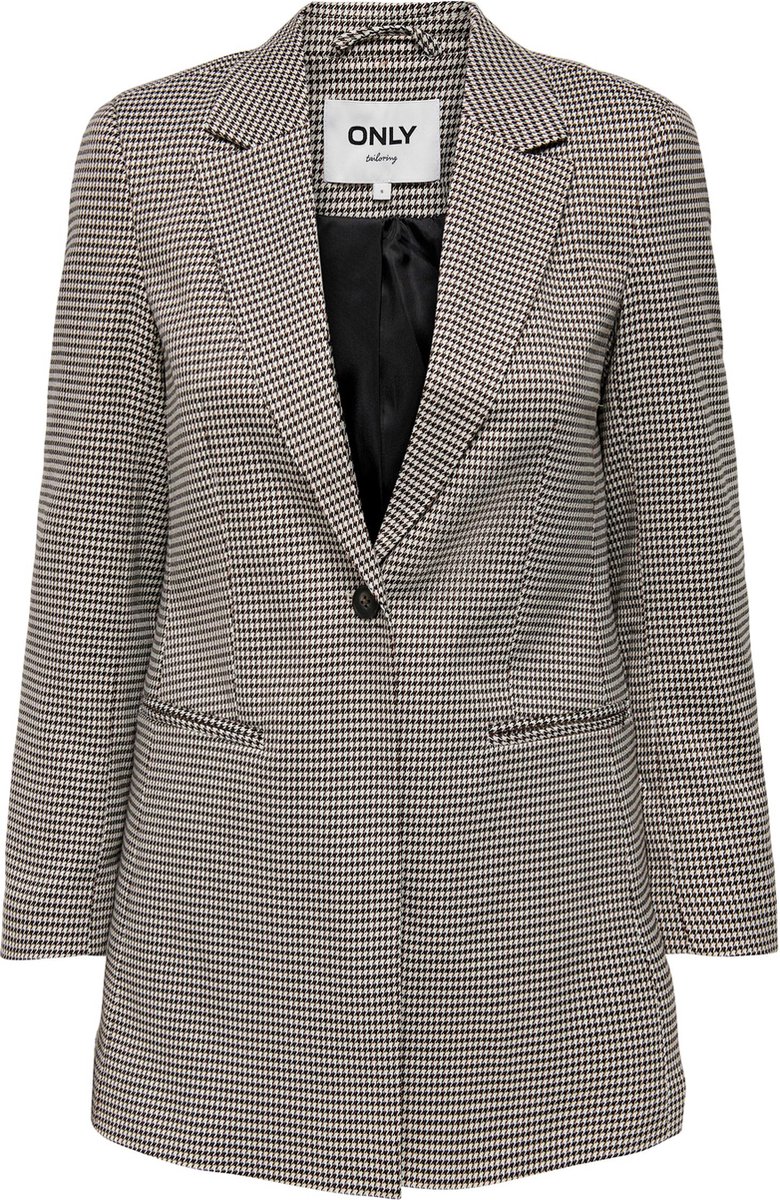 Only Blazer Onlpoptrash L/s Long Check Blazer T 15267824 Cloud Dancer Dames Maat - L