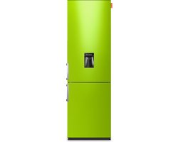 NUNKI LARGEH2O (Light Green Gloss All Sides) Combi Bottom Koelkast, E, 196+66l, Handle, Waterdispenser