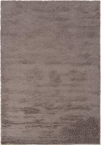 Vercai Rugs Parma Collection - Tapis à Poils Hauts - Tapis Shaggy pour Salon - Polyester - Taupe - 120x170 cm