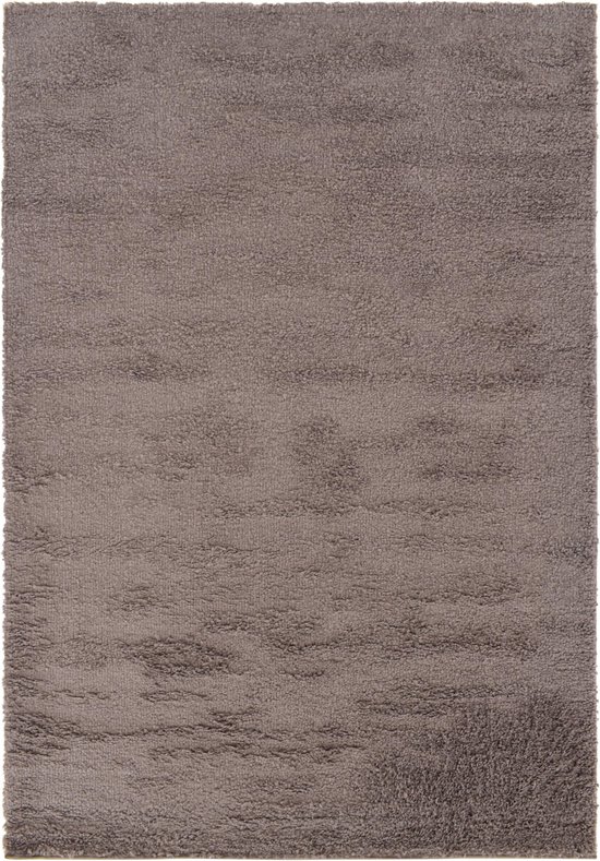 Vercai Rugs Parma Collectie - Hoogpolig Vloerkleed - Shaggy Tapijt voor Woonkamer - Polyester - Taupe - 120x170 cm