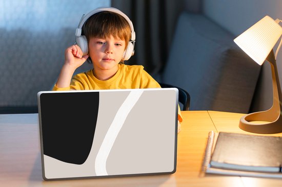 Autocollant pour ordinateur portable - 10,1 pouces - Pastel - Minimalisme - Formes - 25x18cm - Autocollants pour ordinateur portable - Peau pour ordinateur portable - Couverture