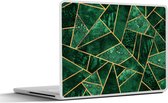 Laptop sticker - 11.6 inch - Smaragd - Goud - Abstract - Patronen - 30x21cm - Laptopstickers - Laptop skin - Cover