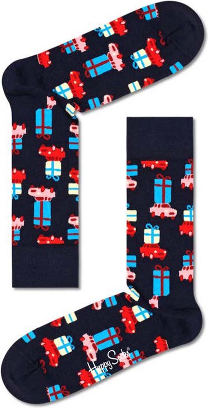 Happy Socks - Kerst Sokken - Holiday Shopping - Blauw - Maat 36-40